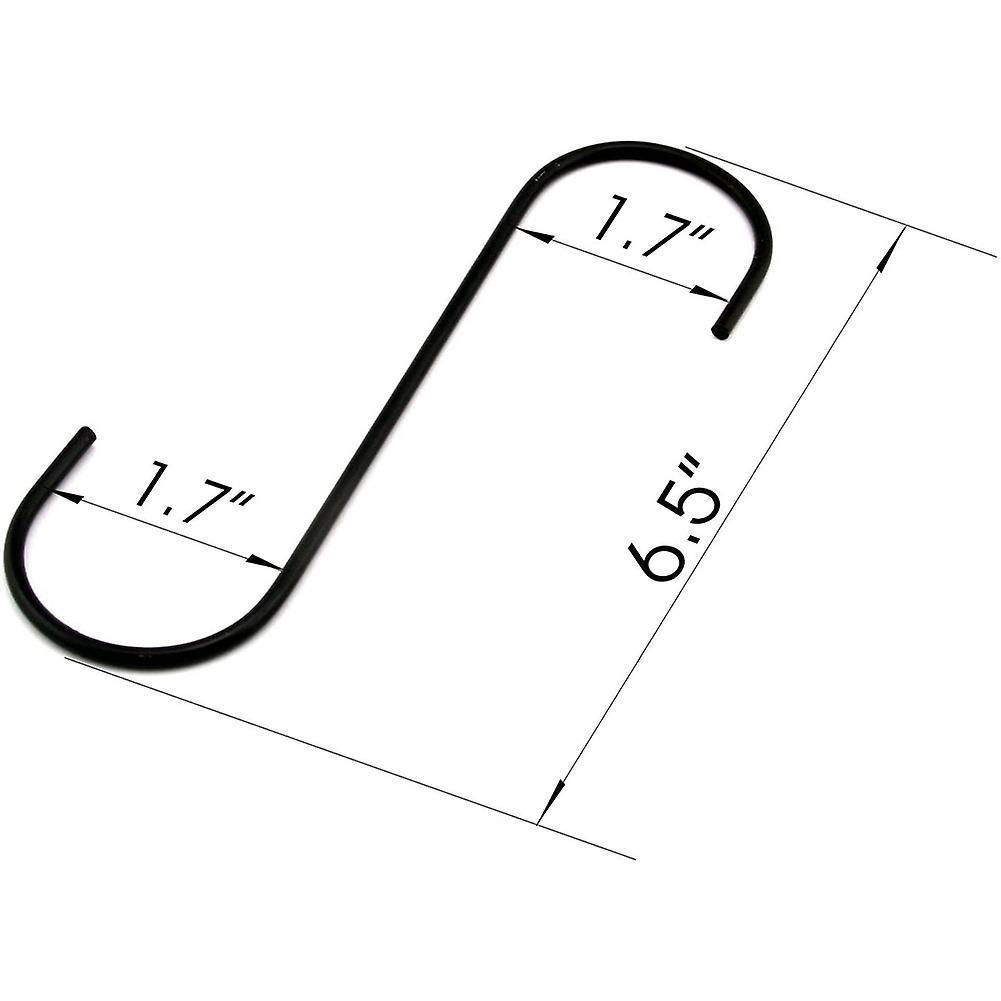 6.5 Inch Black S-shaped Hanging Hooks Heavy-duty S Type Hooks