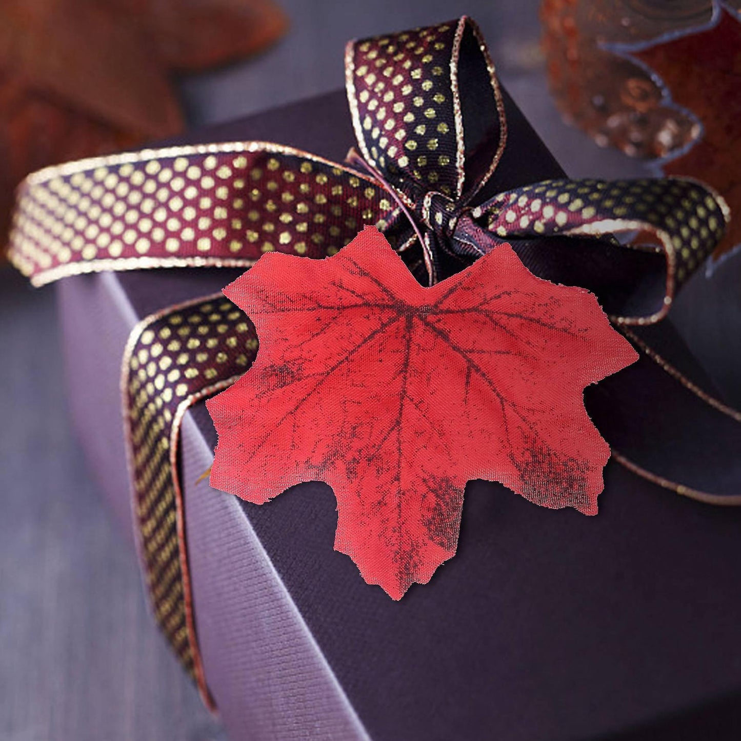 100 Autumn/maple Silk Leaves Multi Coloured/wedding/decoration