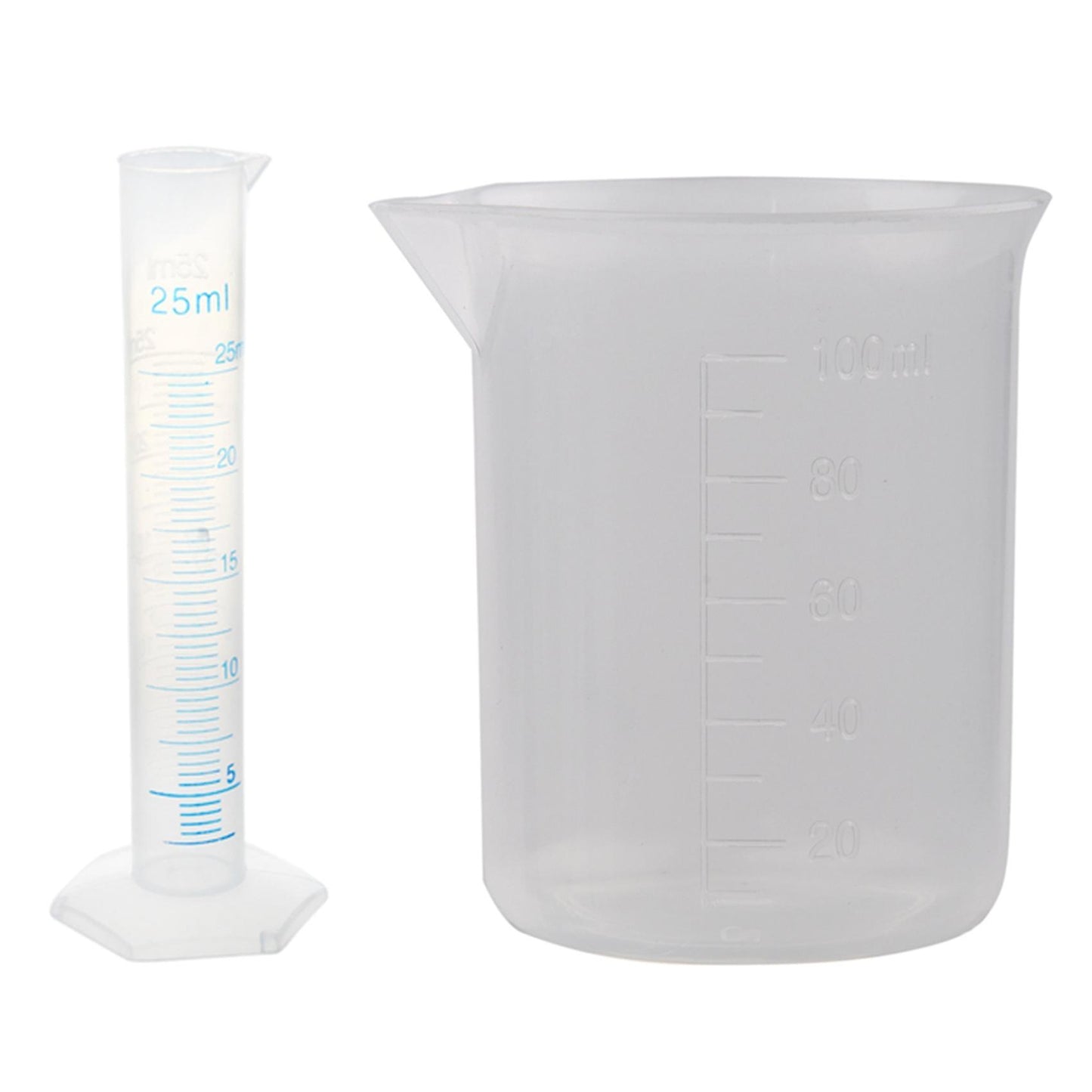 25ml Transparent Plastic Graduated Cylinder