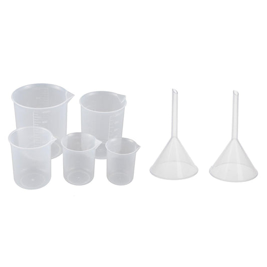 50 100 / 150 250 500ml Transparent Plastic Beakers Graduate
