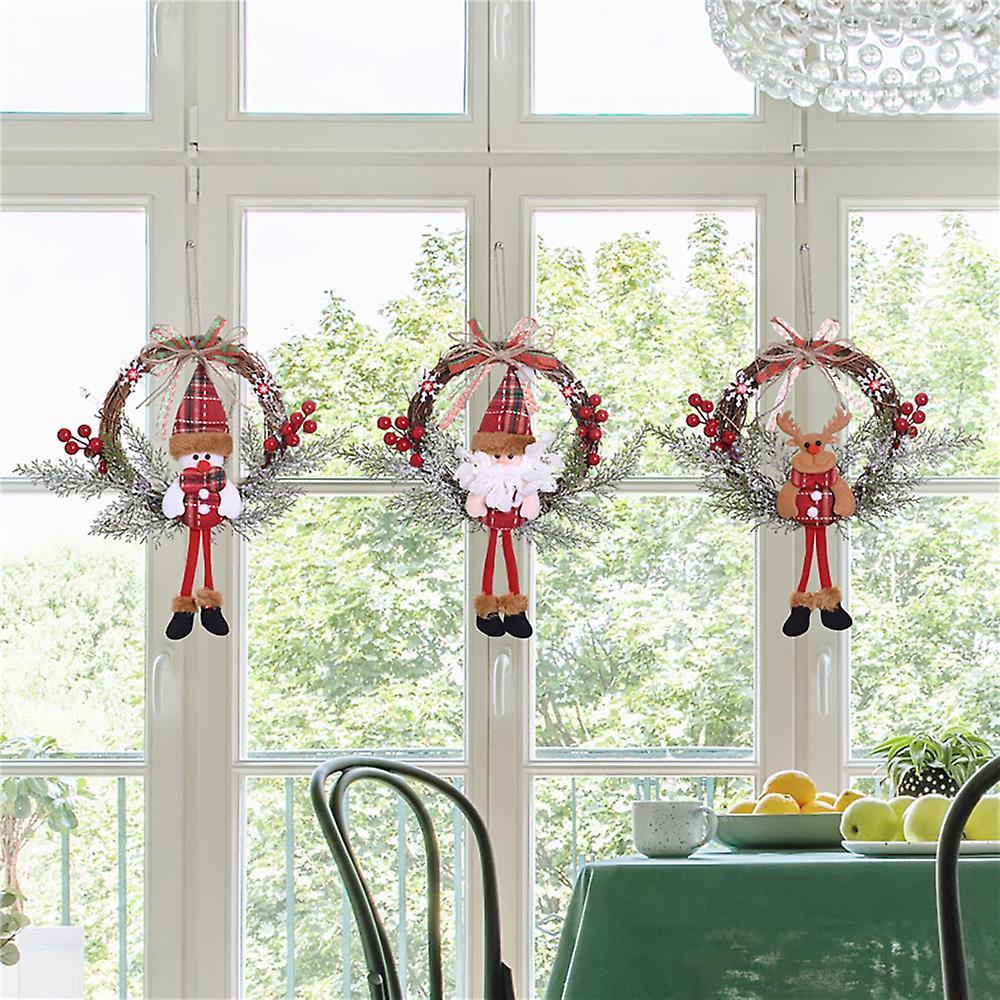 Artificial Christmas Wreath for Front Door Wall, Elk(small)