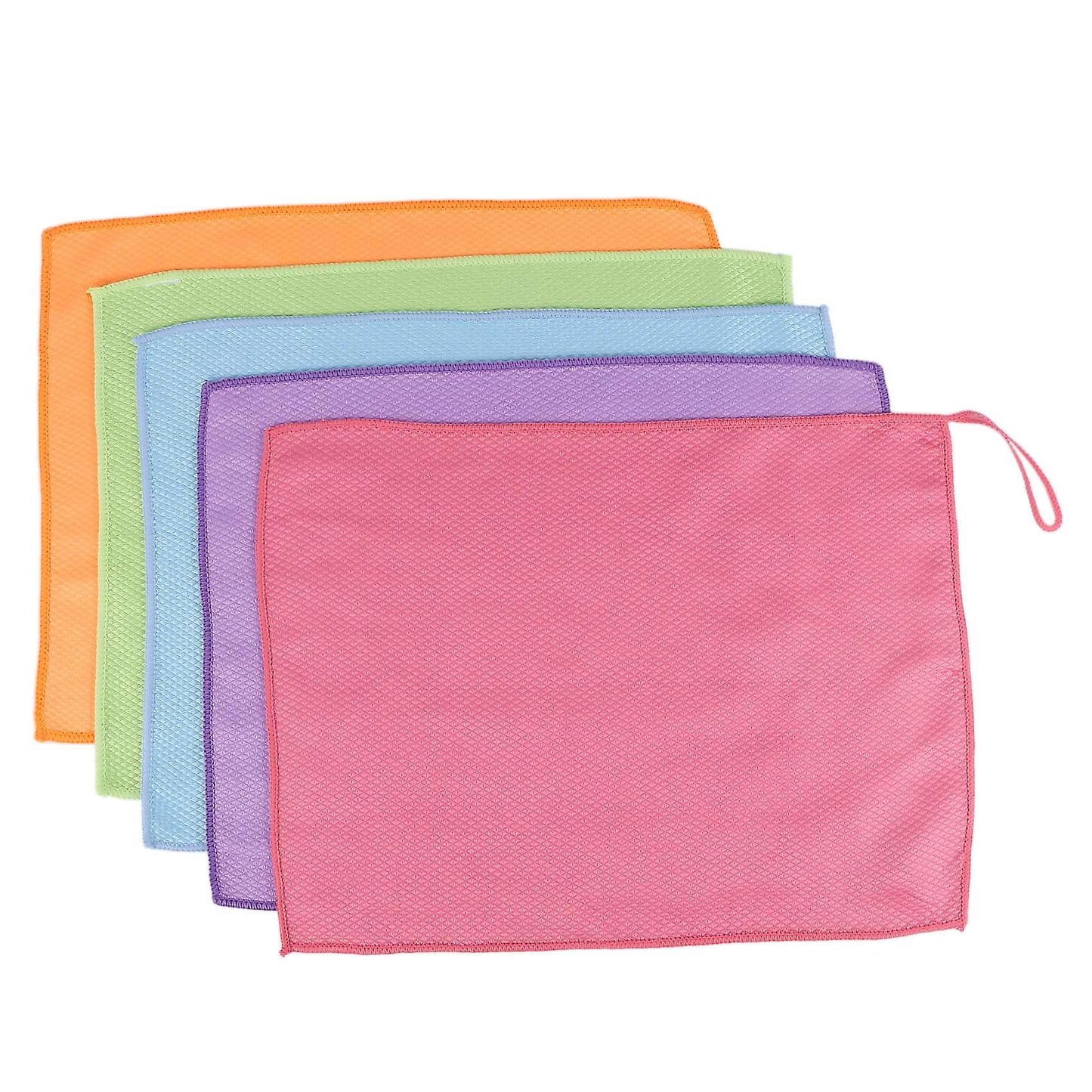 5pcs Fish Scale Rags Super Absorbents Microfiber Reusable 30x40cm