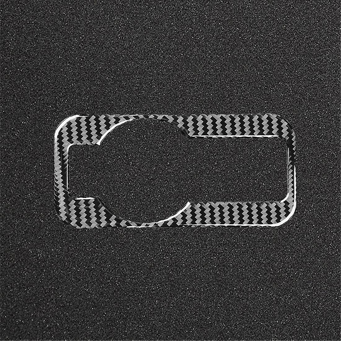 Carbon Fiber Car Headlight Switch Frame Cover Trim Stickers