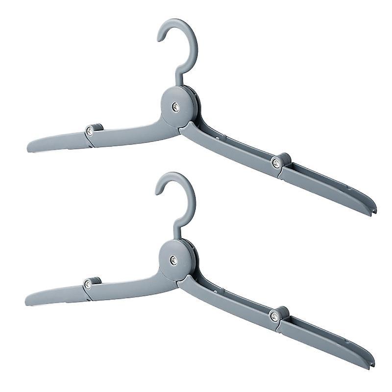 Portable Folding Hanger Multi-functional Travel Hanger -blue-gray