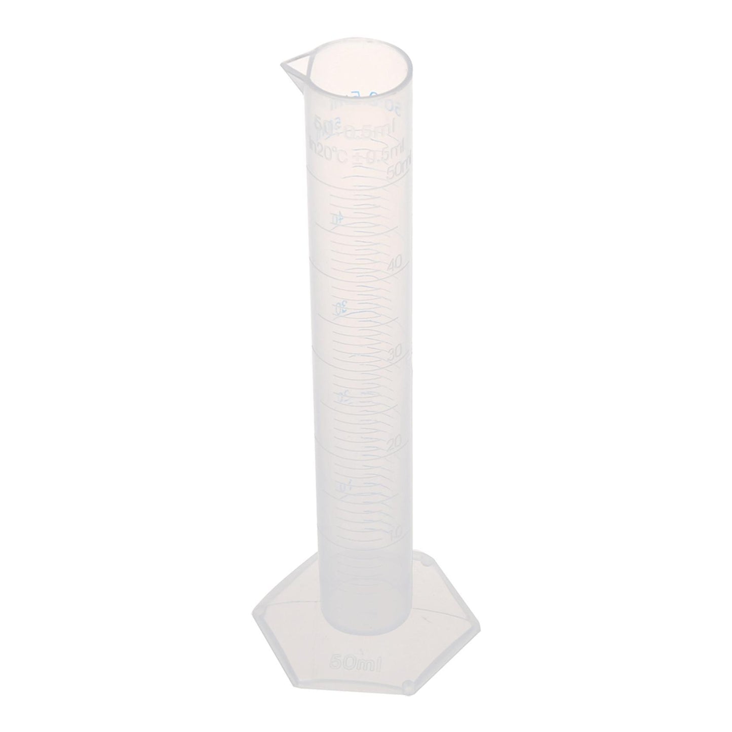 2x Height Of 17cm Graduated Cylinder 50ml Plastic