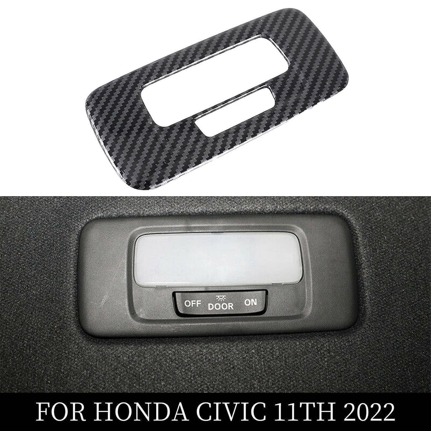 Car Rear Reading Lamp Shade Roof Lamp Decorative Cover Silver