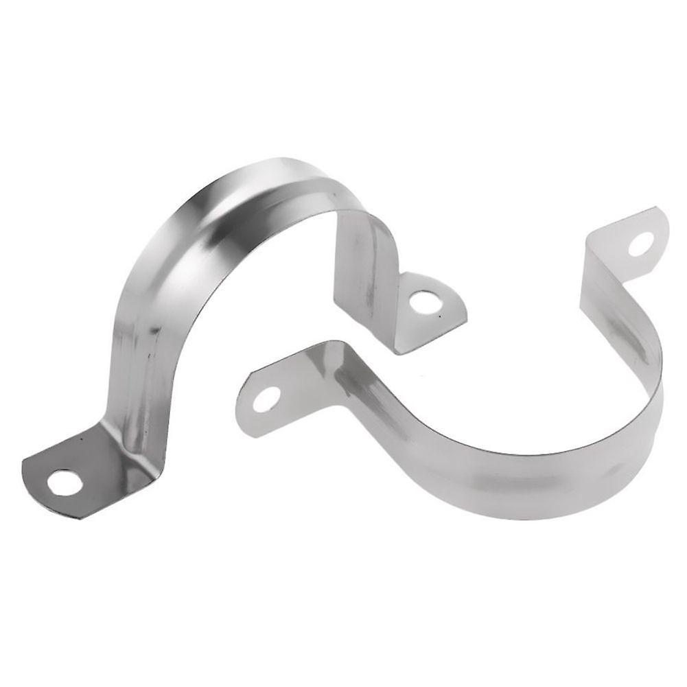 2 Edelstahl U-frmigen Rohrschellen, Half Pipe -80mm