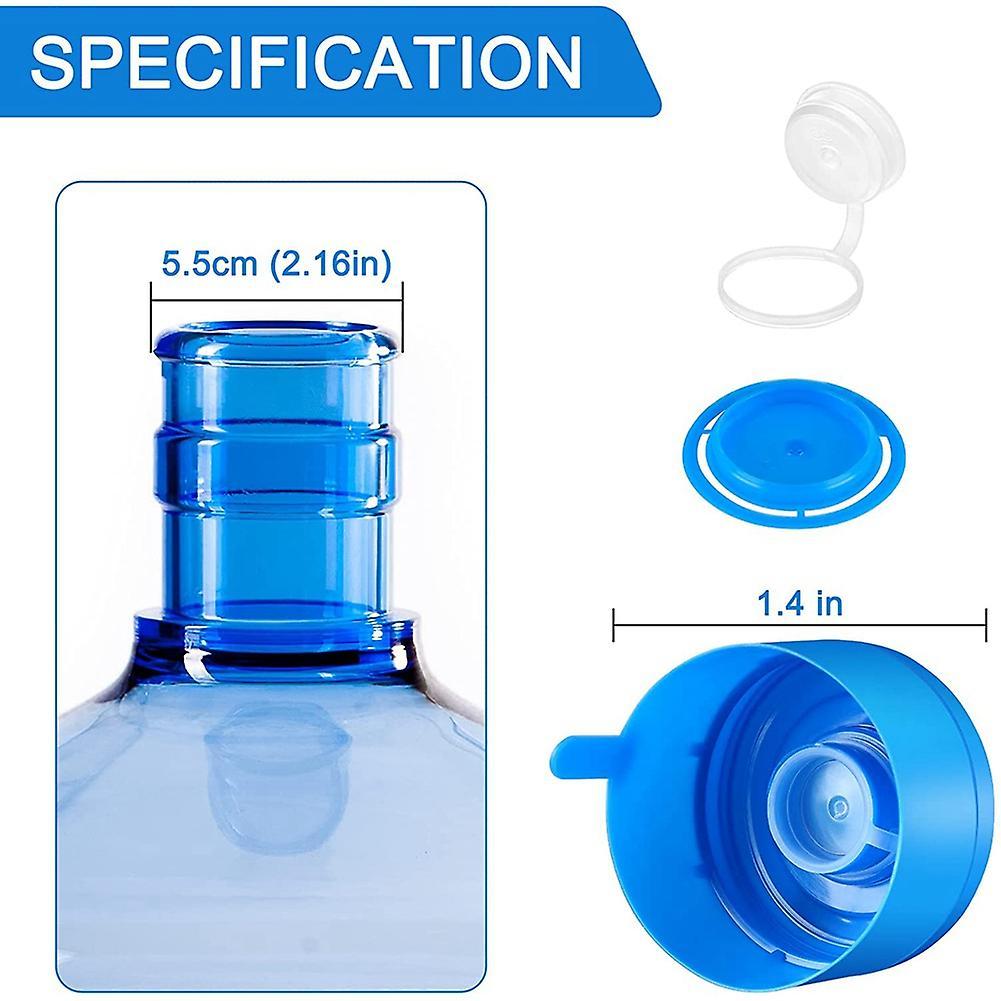 5 Gallon Water Jug Cap,55mm with Handle for Screw Top Bottles,10 Pack