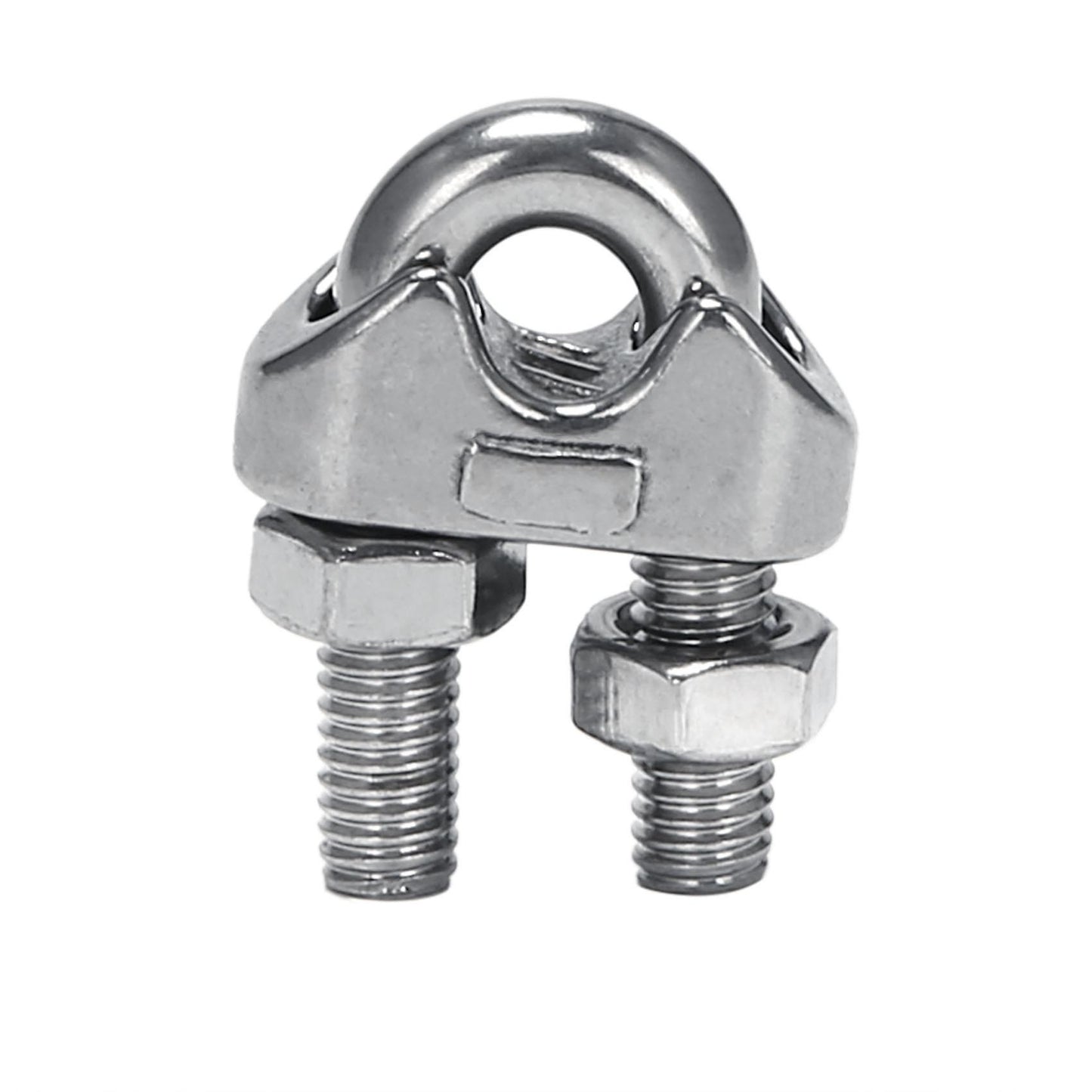 M6 1/4 Inch U-shape Bolt Saddle Clamps Cable Wire Rope Clips 4 Pcs