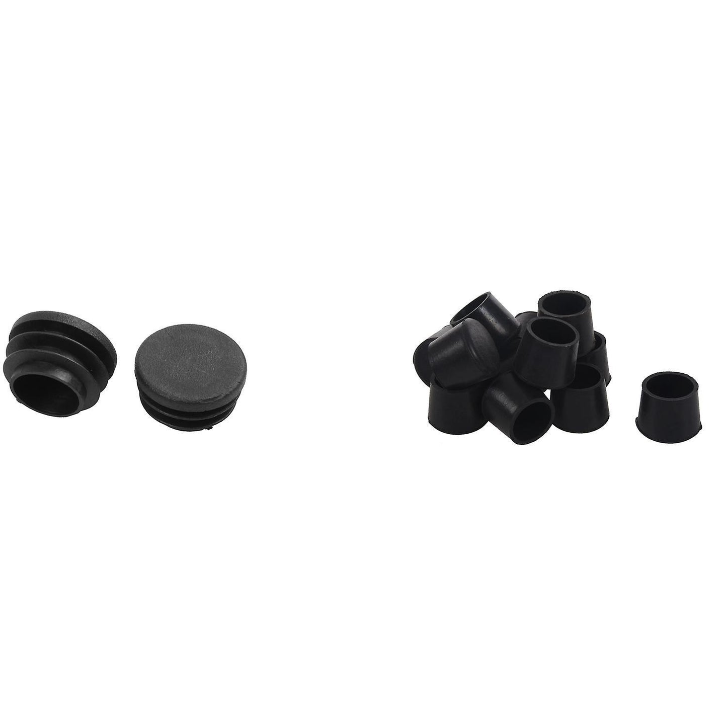 Rubber Furniture Crutch Feet Stool Chair Leg Tip Pad 12pcs Black