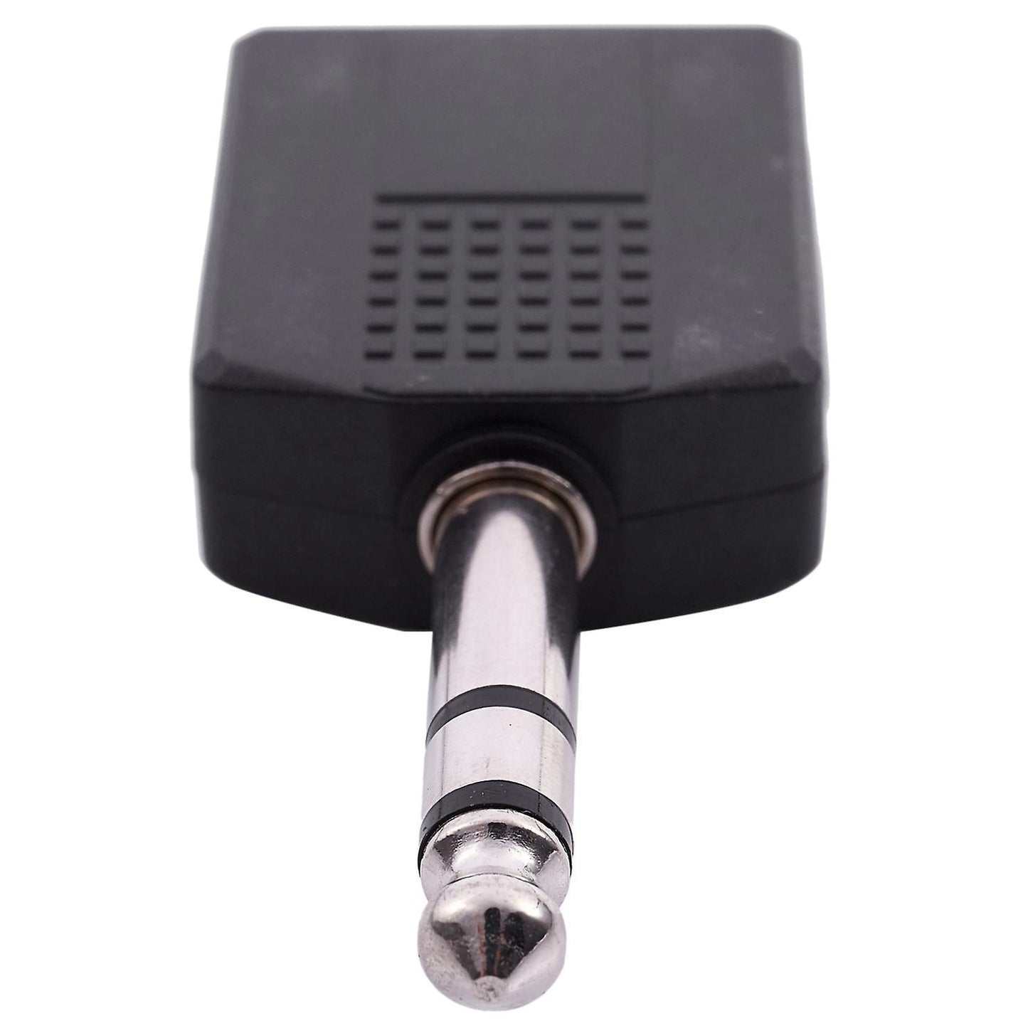 Mono 6.35mm Male Plug to Dual 6.35mm Female Socket Splitter Adapter Connector