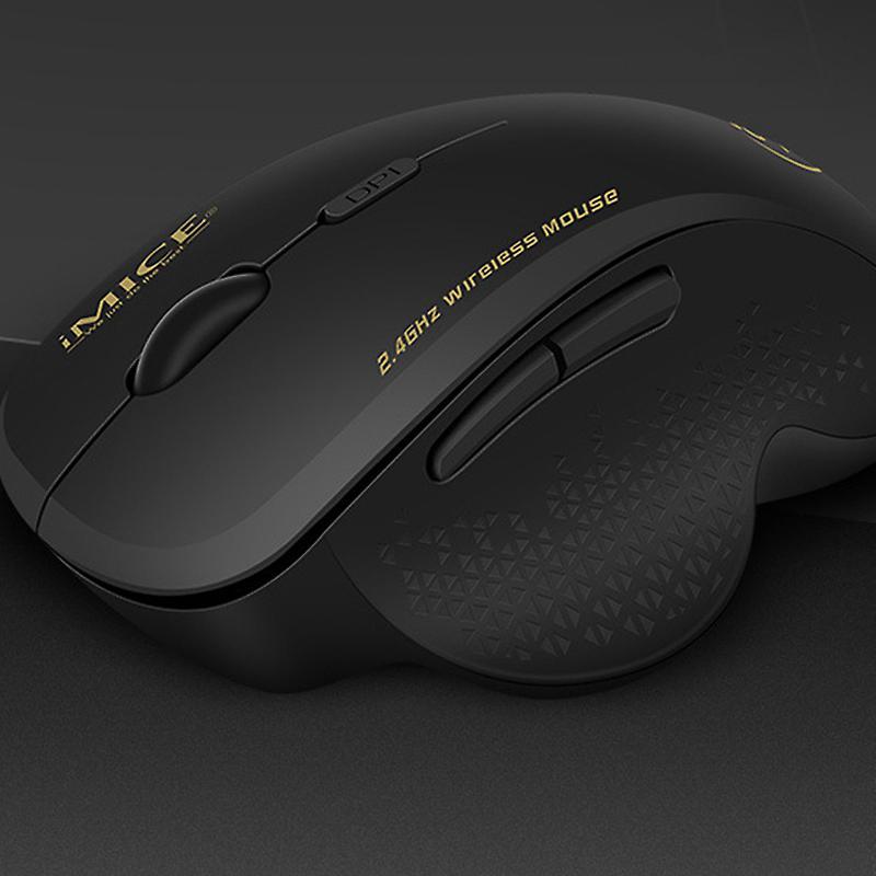Imice Wireless Mouse 6 Keys Led 1600 Dpi Computer Charge Mouse
