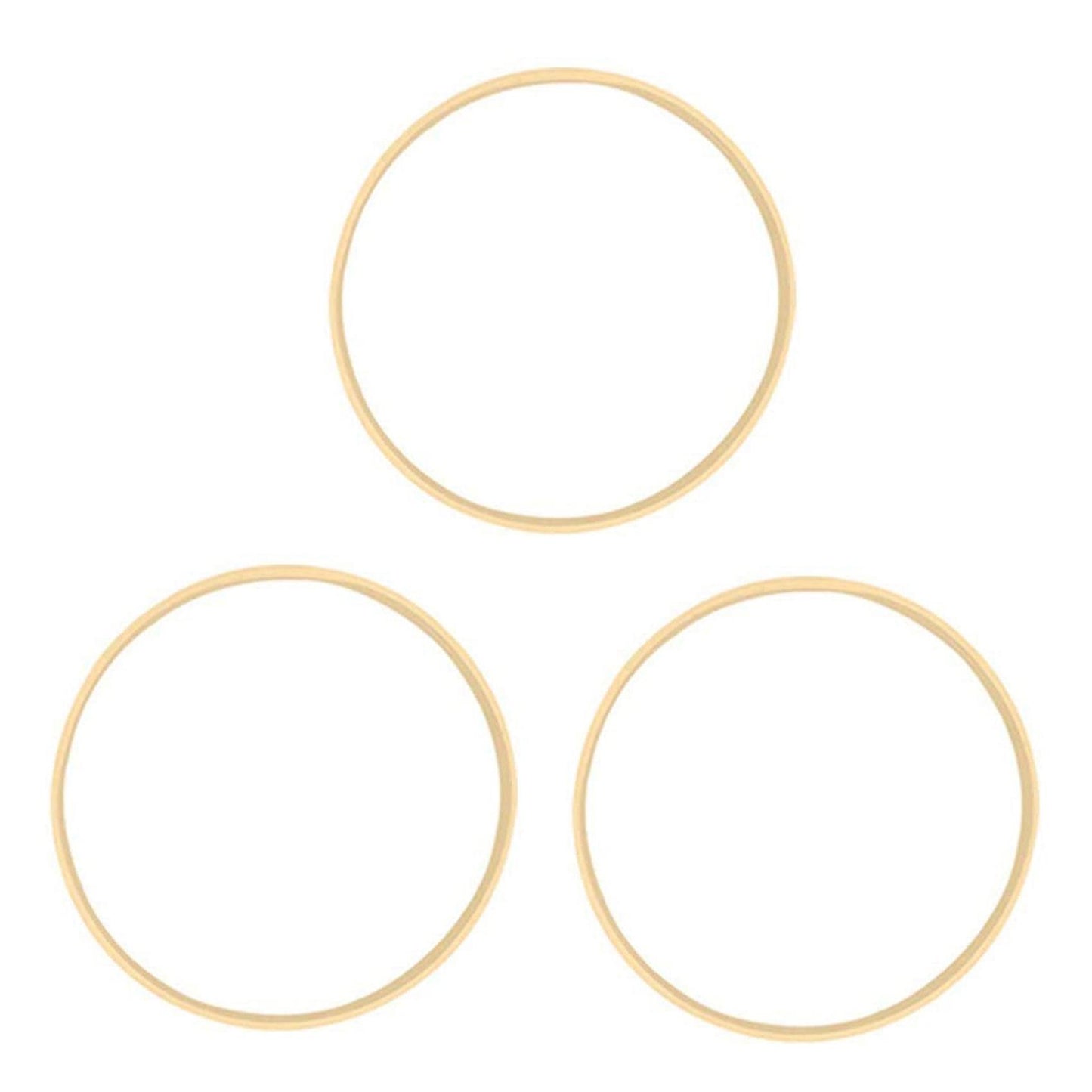 3x Dream Bamboo Rings,wooden Circle Round Catcher Diy Hoop 18cm