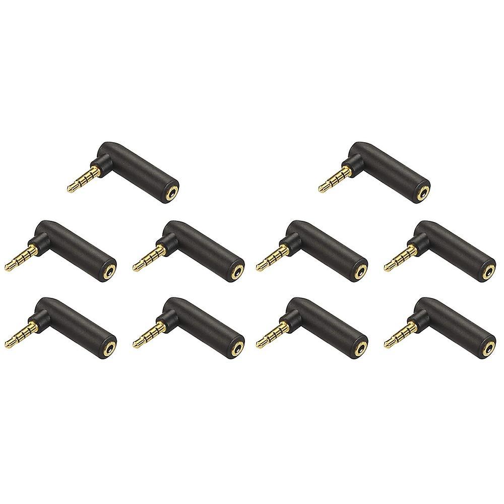 10 Pcs Audio Adapter,3.5mm Male to Female Gold-plated Jack Adapter