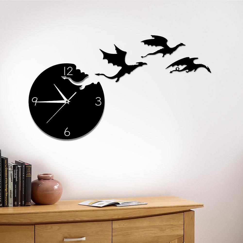 Acrylic Flying Dragon Diy Wall Clock Children's Room Decoration