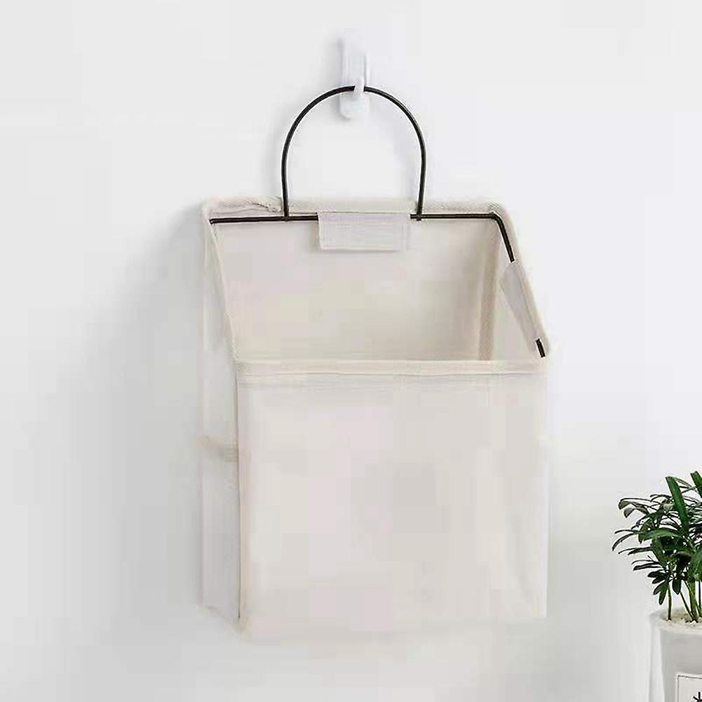 2pcs Three-dimensional Solid Color Hanging Wall-mounted Storage Bag
