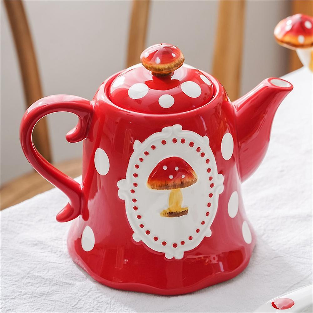 Hand Painted Mushroom Mug Ceramic Coffee Milk Mug Cup Cuteteapot
