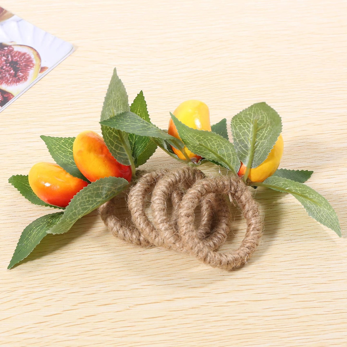 4pcs Simulation Mango Fruit Napkin Ring Mango Napkin Buckle