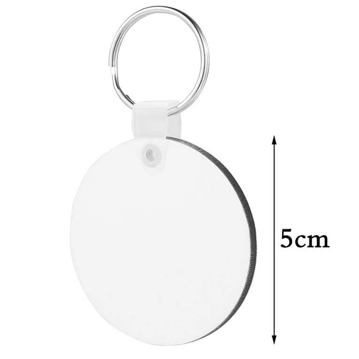 20pcs Sublimation Blank Keychain Diy with Key Ring Thermal Transfer