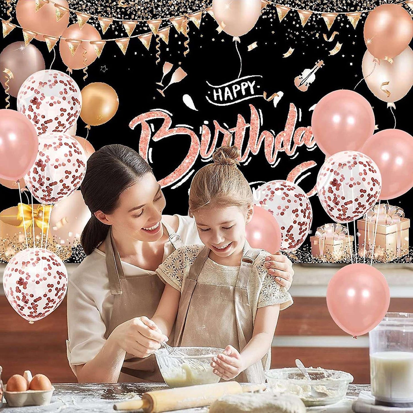 Birthday Banner for Women, for Anniversary Decoration with Ribbon