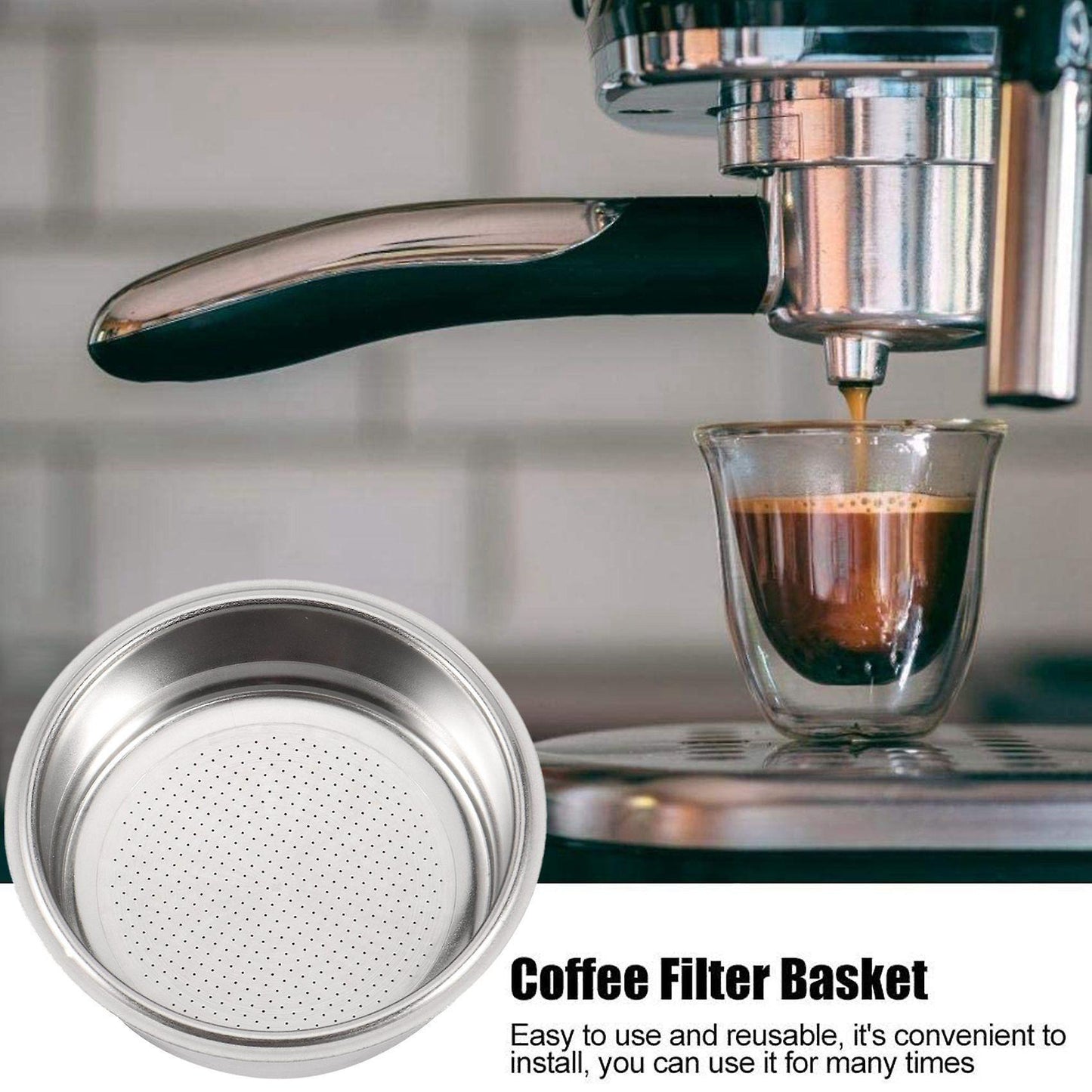 51mm Stainless Steel Coffee Filter Coffee Machine Accessory A