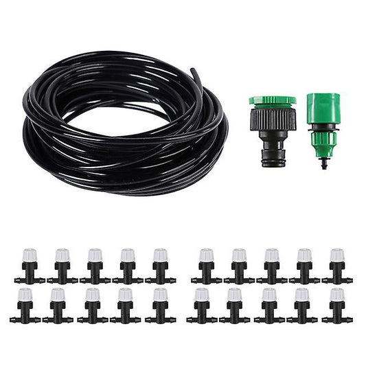 1 Set Cooling System Mist Sprinkler Nozzle Hose Watering Kit 10m