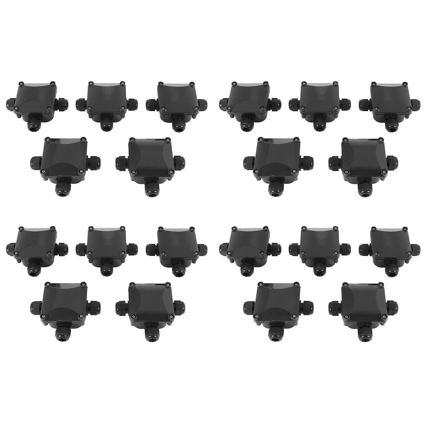 Junction Box,20pcs Waterproof Ip68 Cable Connector(4 Pcs Screwdriver)