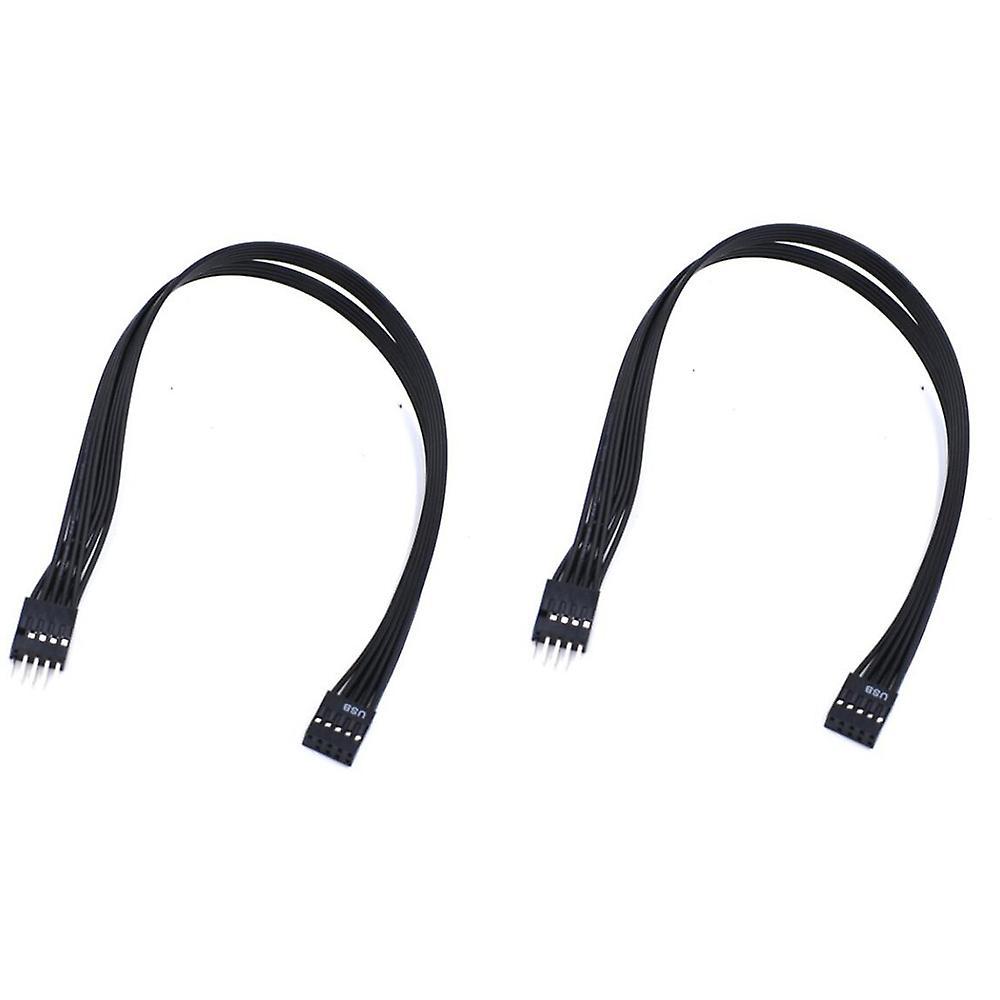 Mainboard 9pin Usb 2.0 Male to Female Extension Cable 30cm, 2 Pack