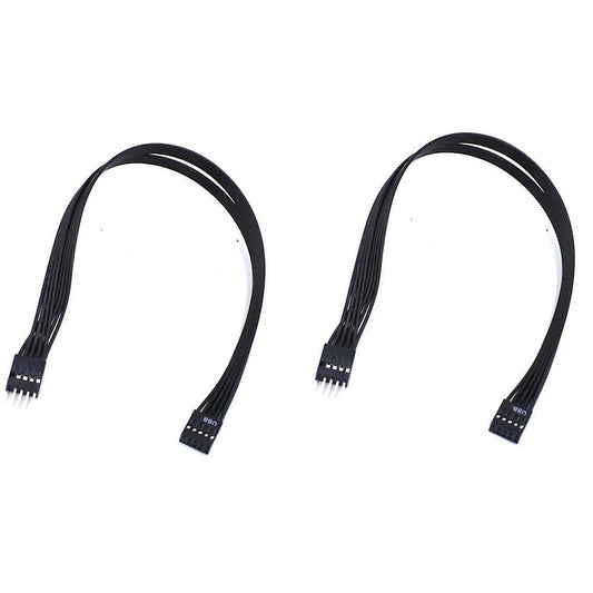 Mainboard 9pin Usb 2.0 Male to Female Extension Cable 30cm, 2 Pack