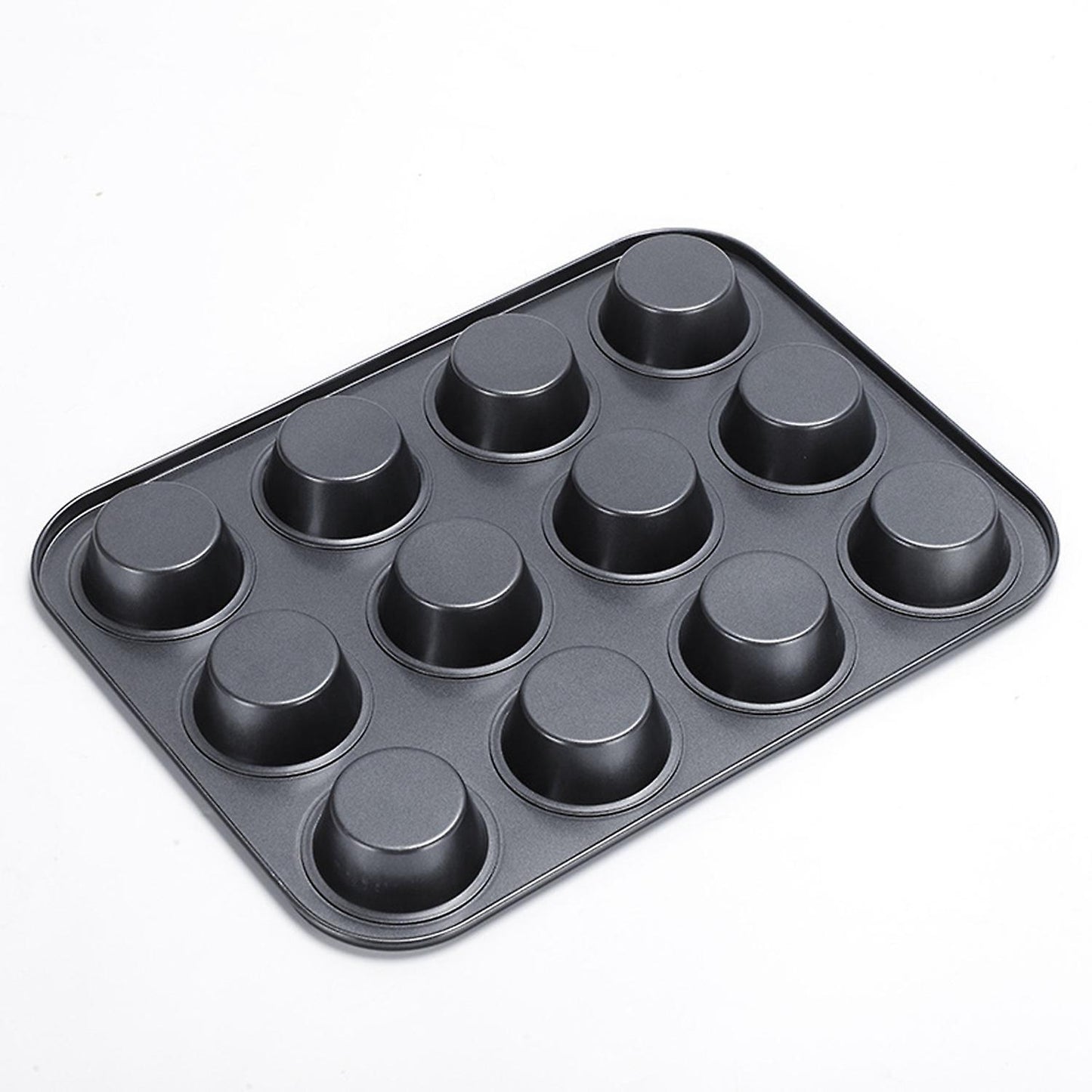 Nonstick 12 Hole Cupcake Pan Carbon Steel Macaroon Pan 12 Cup Cavity