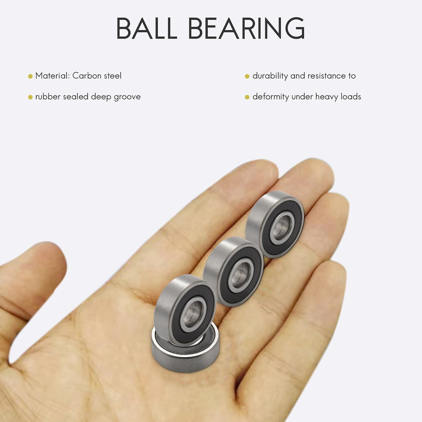 20 Pack 608-2rs Ball Bearing - Double Rubber Sealed(8mm X 22mm X 7mm)