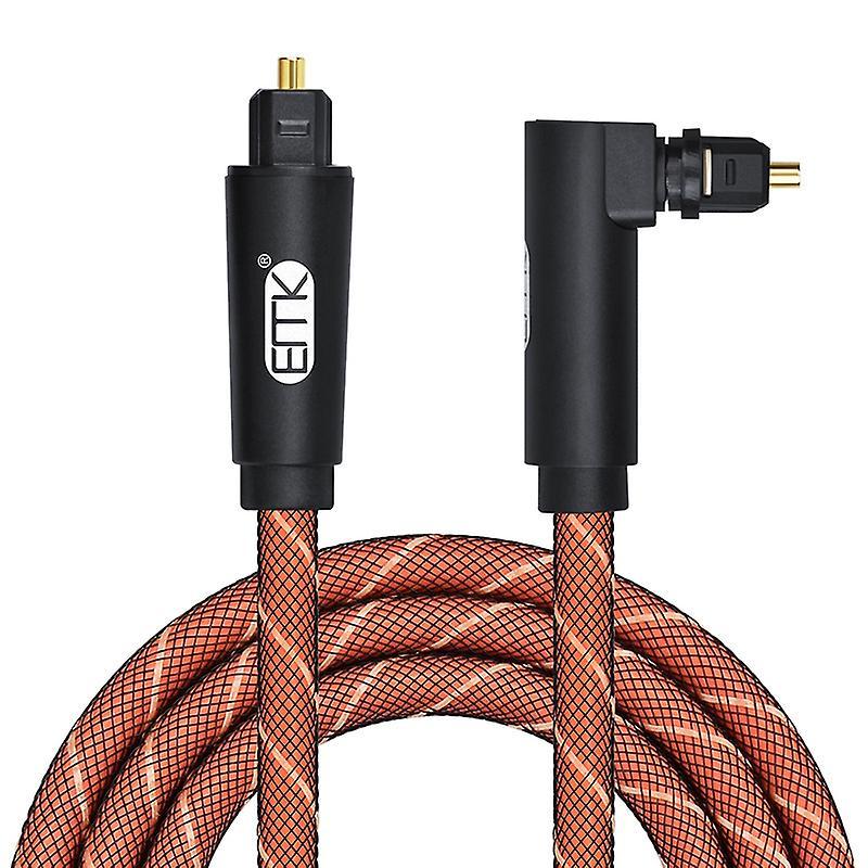 Emk 90 Degree Optical Cable 5.1 Digital Sound Spdif Fiber Toslink 1m