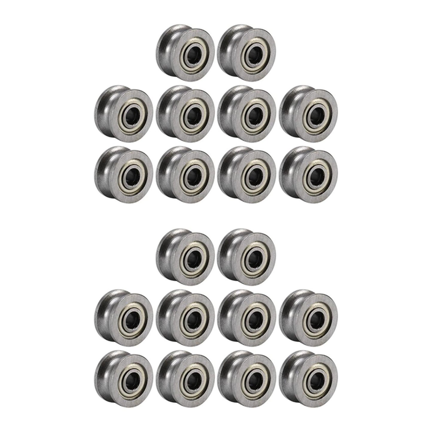10pcs U Groove Bearing U624zz Carbon Steel Ball Bearing Pulley