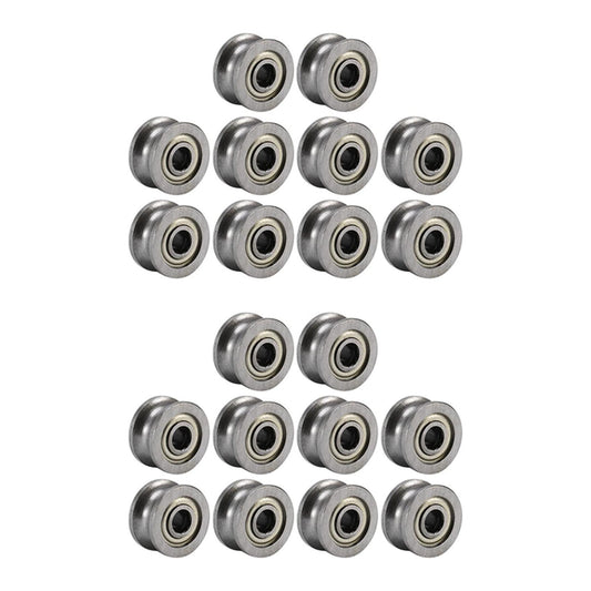 10pcs U Groove Bearing U624zz Carbon Steel Ball Bearing Pulley