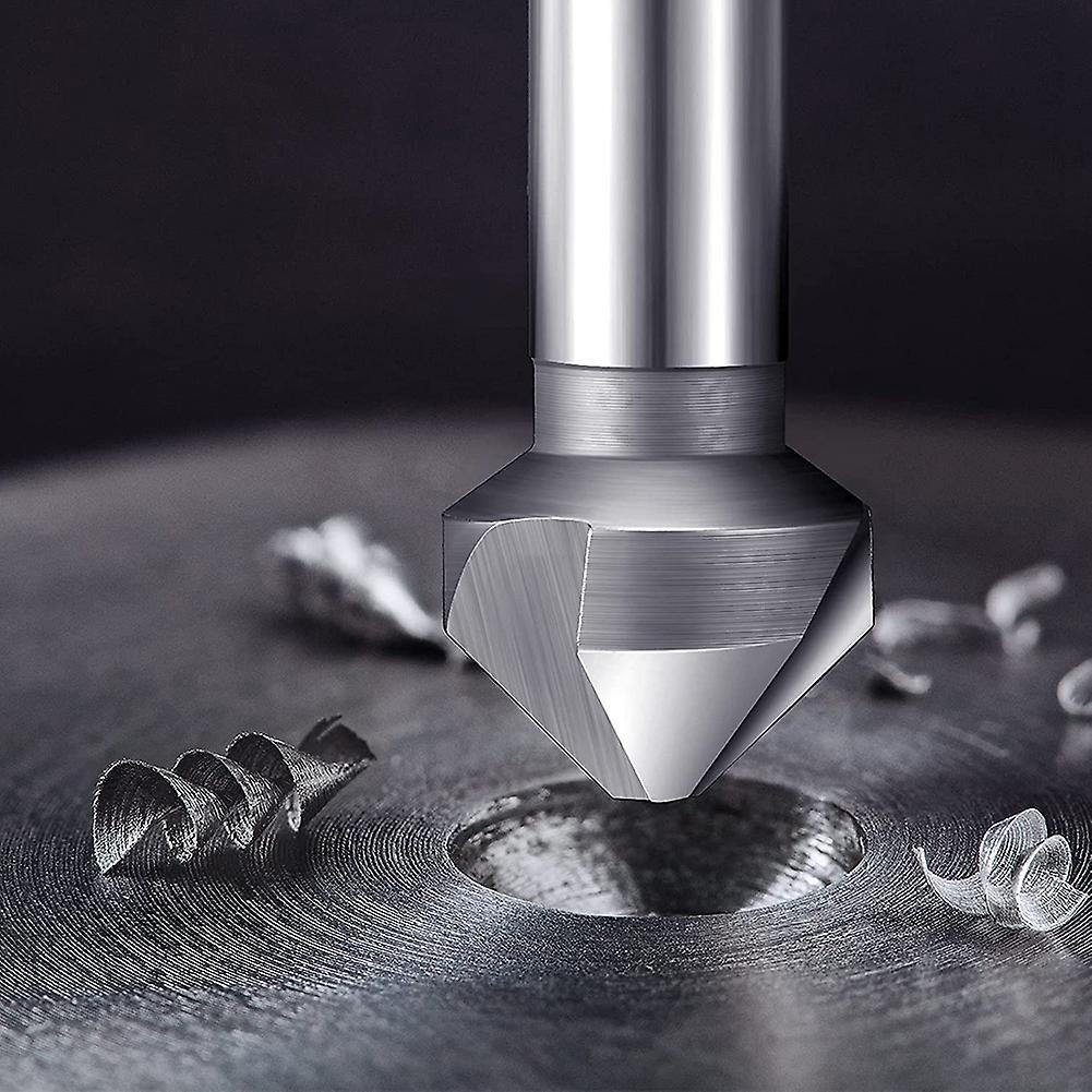 Countersink Drill Bit Set, 6pcs Hss 3 Flute 90 Degree Chamfering Tool