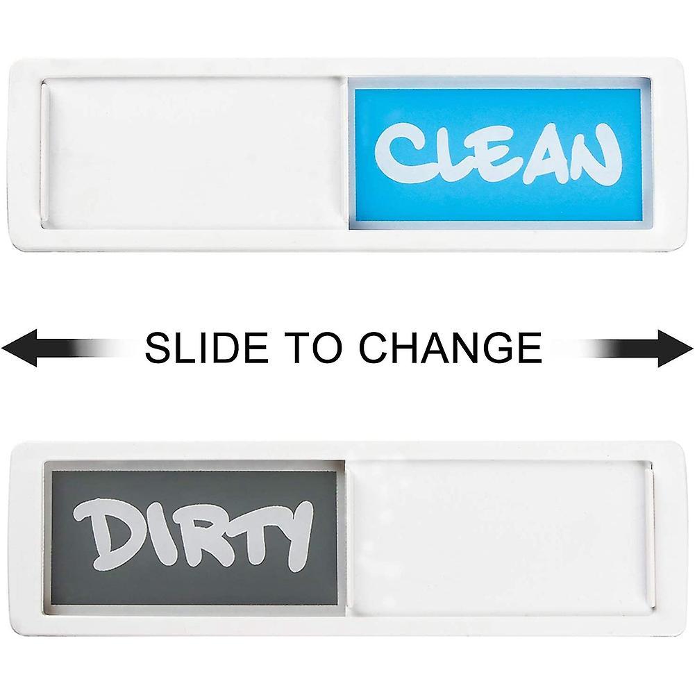 Clean Dirty Dishwasher Magnet - Easy to Read Non-scratch Silver