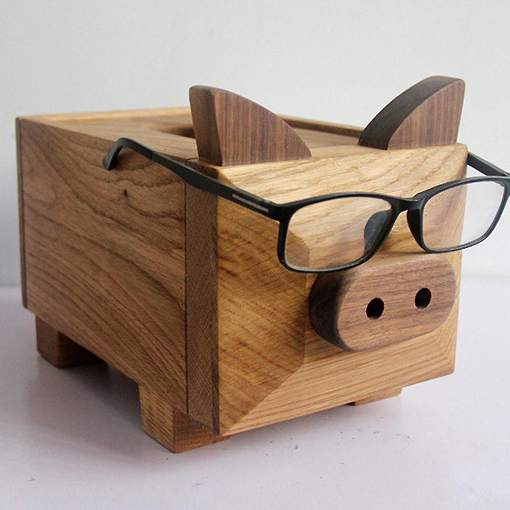 Creative Solid Wood Tissue Box Cute Animal Shape Seat Type Tissue B