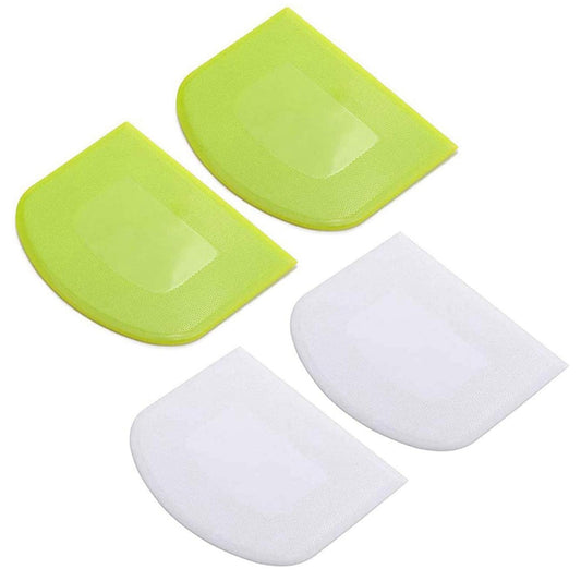 2 Pcs Dough Scraper Bowl Scraper Food-safe Plastic Dough Cutter