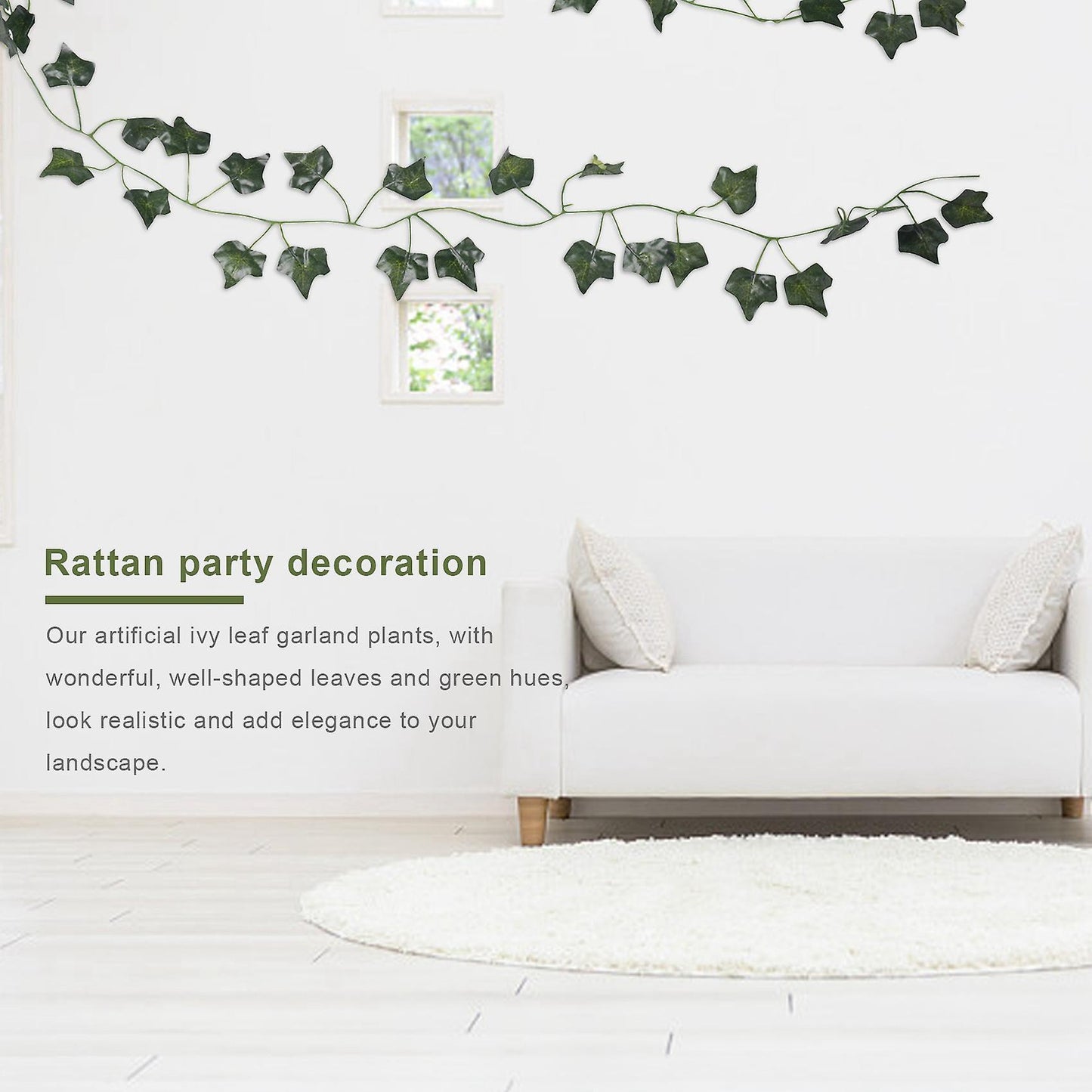120 X Artificial Plants Of Vine False Flowers Ivy Hanging Garland