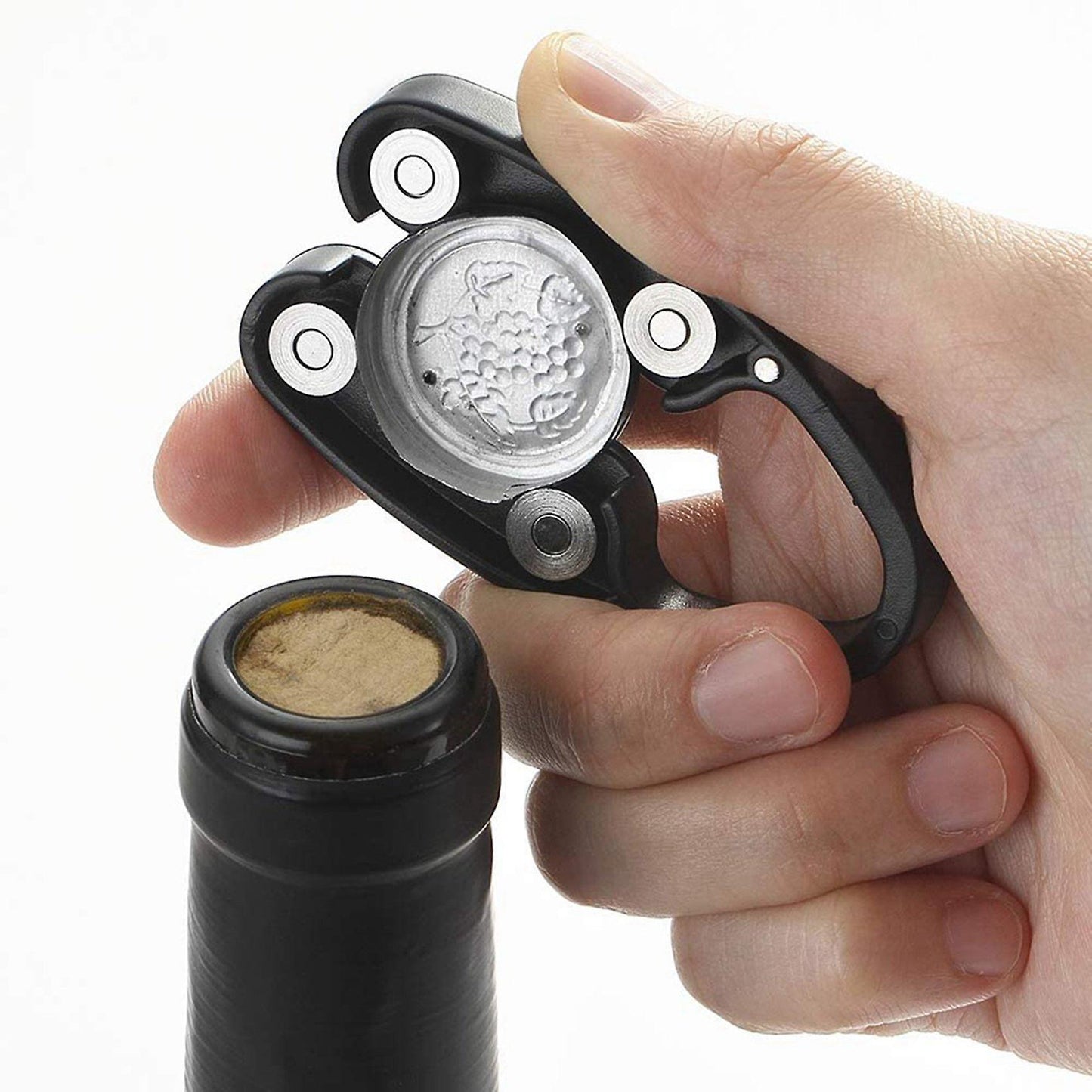 4 Pieces Of Magnetic Design Wine Foil Cutter Wine Corkscrew Accessory
