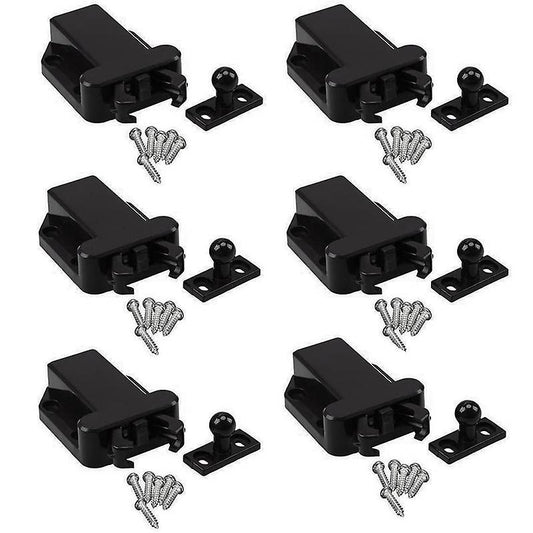 6-pack Push to Open Lock Drawer Cabinet Catch Press Cupboard Bedroom