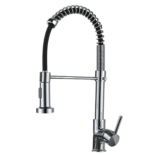 Hot Cold Kitchen Sink Faucets Copper Spring Spout Mixer Tap Crane-d