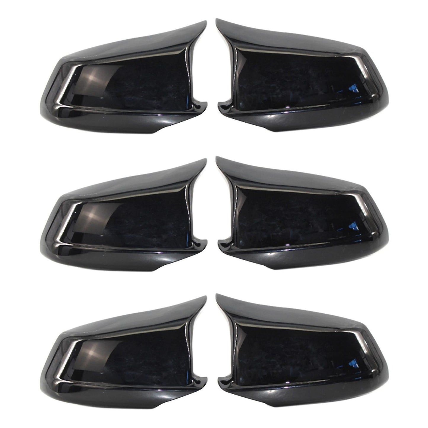 3 Pair Black Mirror Covers Fit for Bmw 5 Series F10/f11/f18 Pre-lci