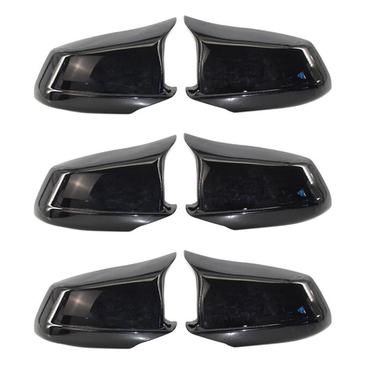 3 Pair Black Mirror Covers Fit for Bmw 5 Series F10/f11/f18 Pre-lci