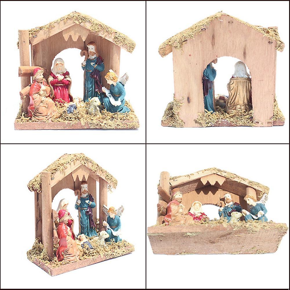 Nativity Manger Room Jesus Christmas Decoration Religious Figure A