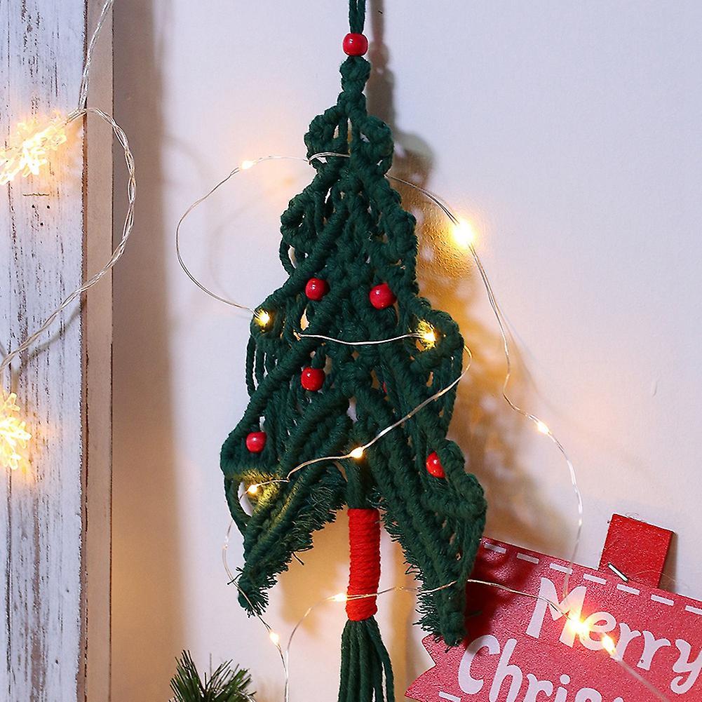 Christmas Tree Cotton Thread Tapestry Tree Decor for Home Bedroom