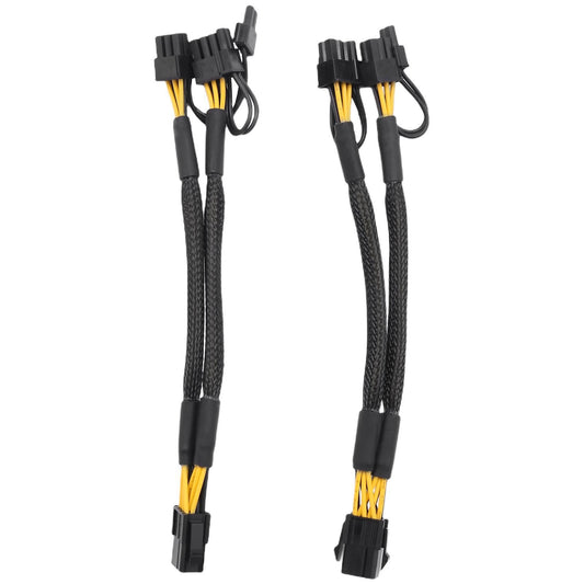 2 Pcs 8 Pin (6+2) Image Card Gpu Vga Y-splitter Extension Cable