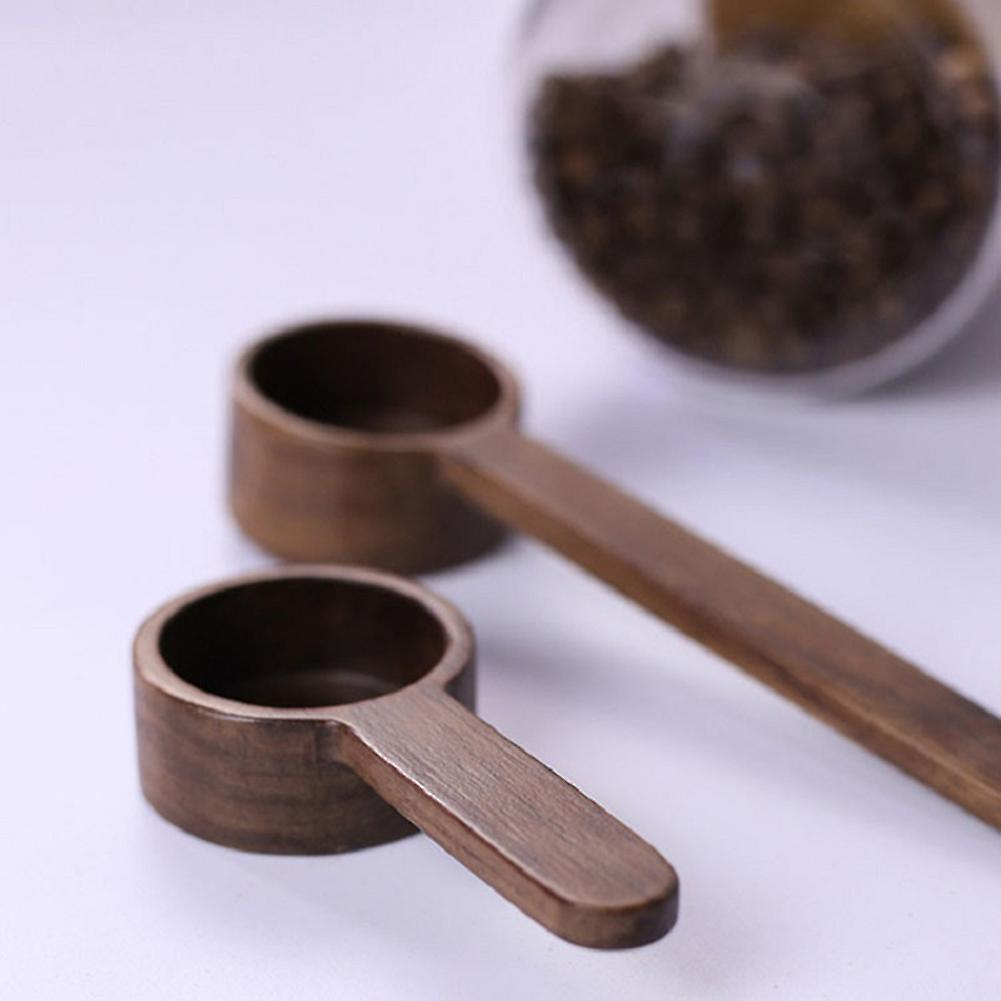 Coffee Measuring Spoon Kitchen Household Wooden Handle Baking Spoon A