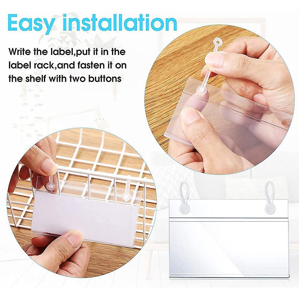 Plastic Label Holders Price Tag Ticket Hanger Clips (30)