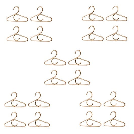 20pcs Rattan Clothes Hanger Nordic Style Kids Garments Organizer Rack